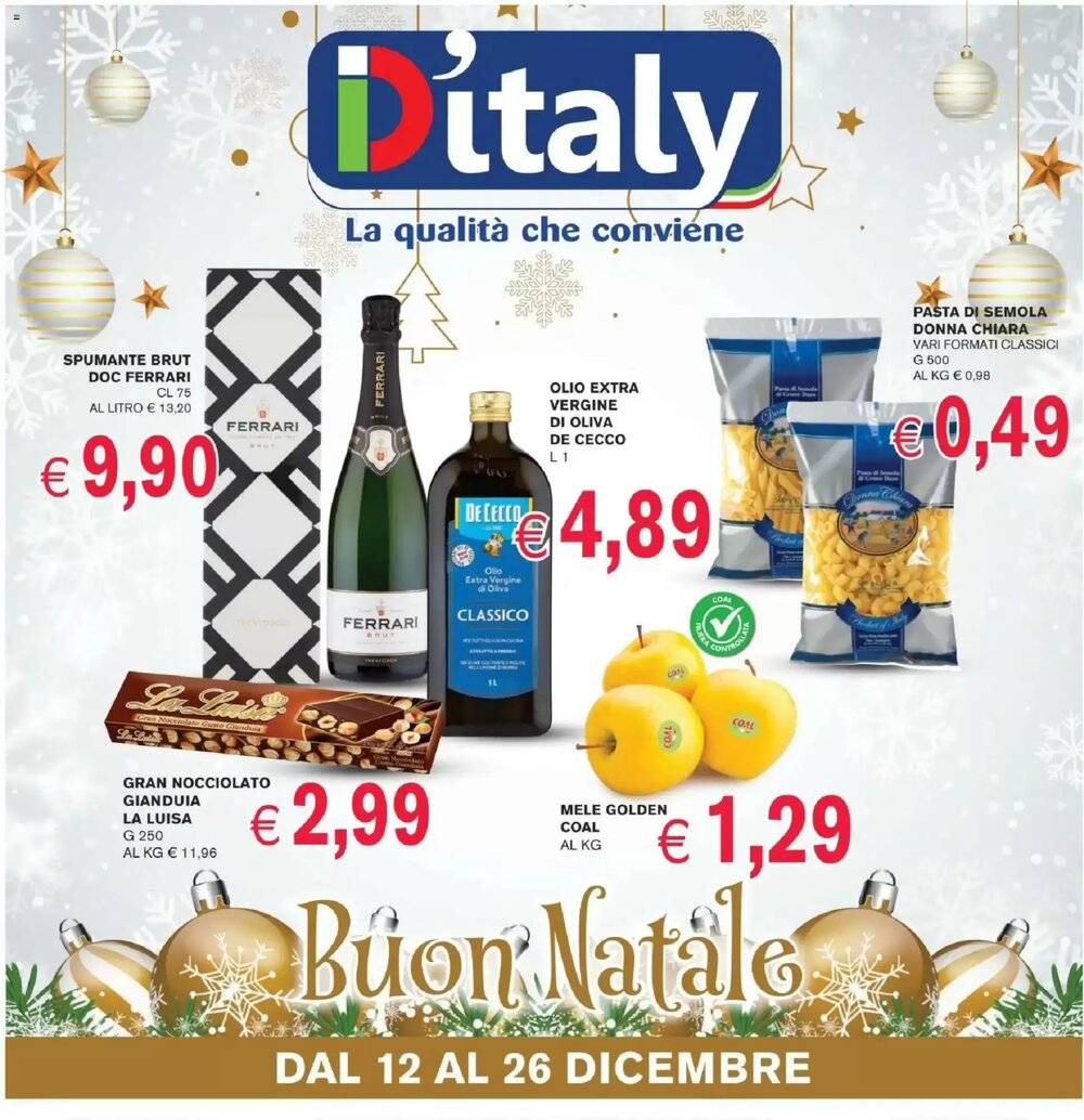 Volantino promozionale D'Italy  valide dal 12/12/2025 - Pagina 1.