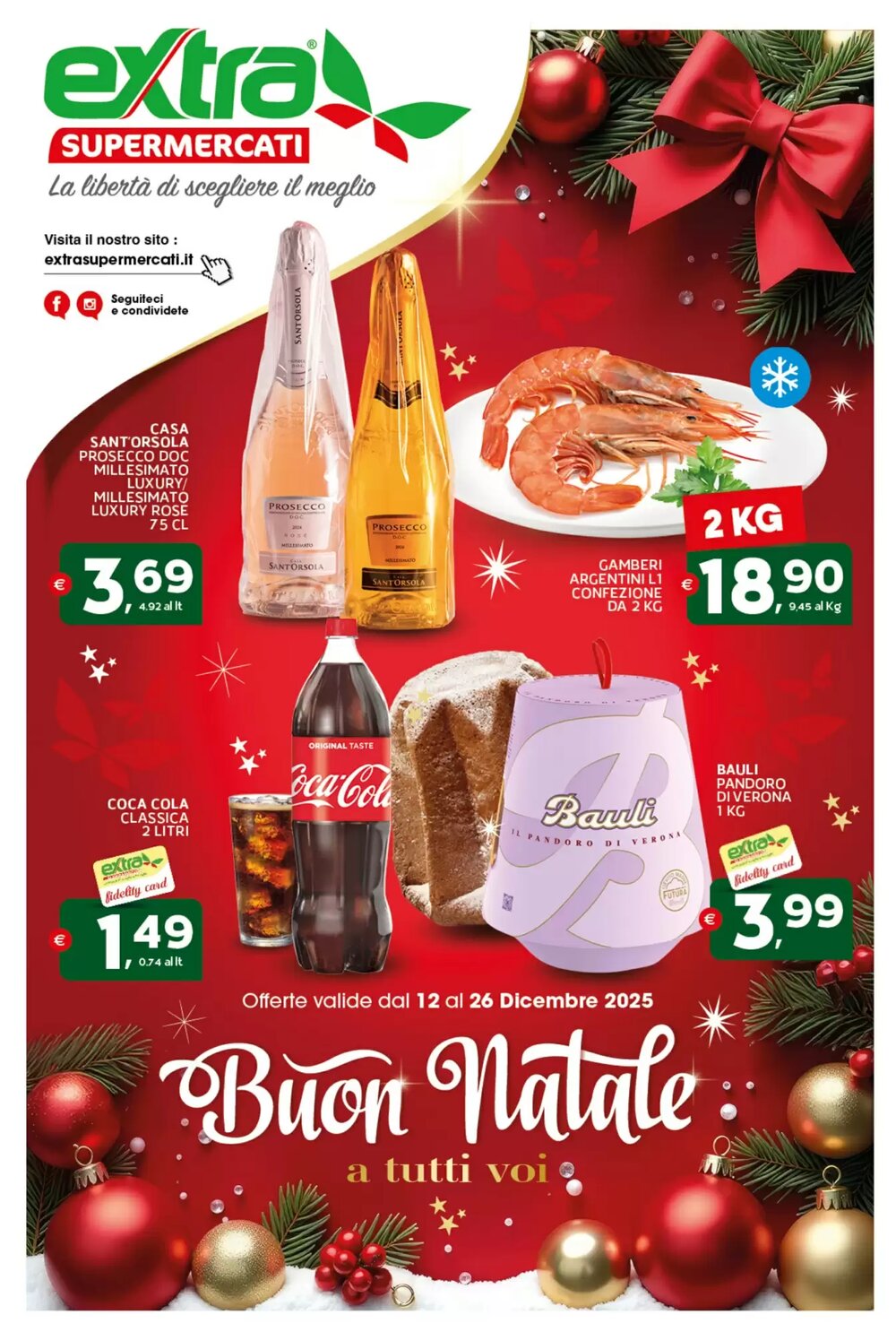 Volantino promozionale Extra Supermercati  valide dal 12/12/2025 - Pagina 1.