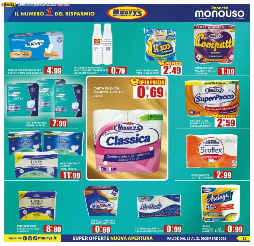 Volantino promozionale Maury's  valide dal 13/12/2025 - Pagina 13.