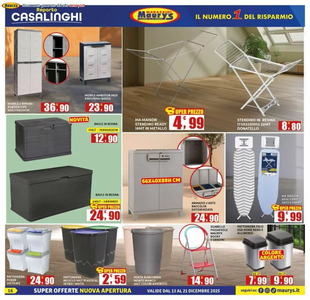Volantino promozionale Maury's  valide dal 13/12/2025 - Pagina 16.