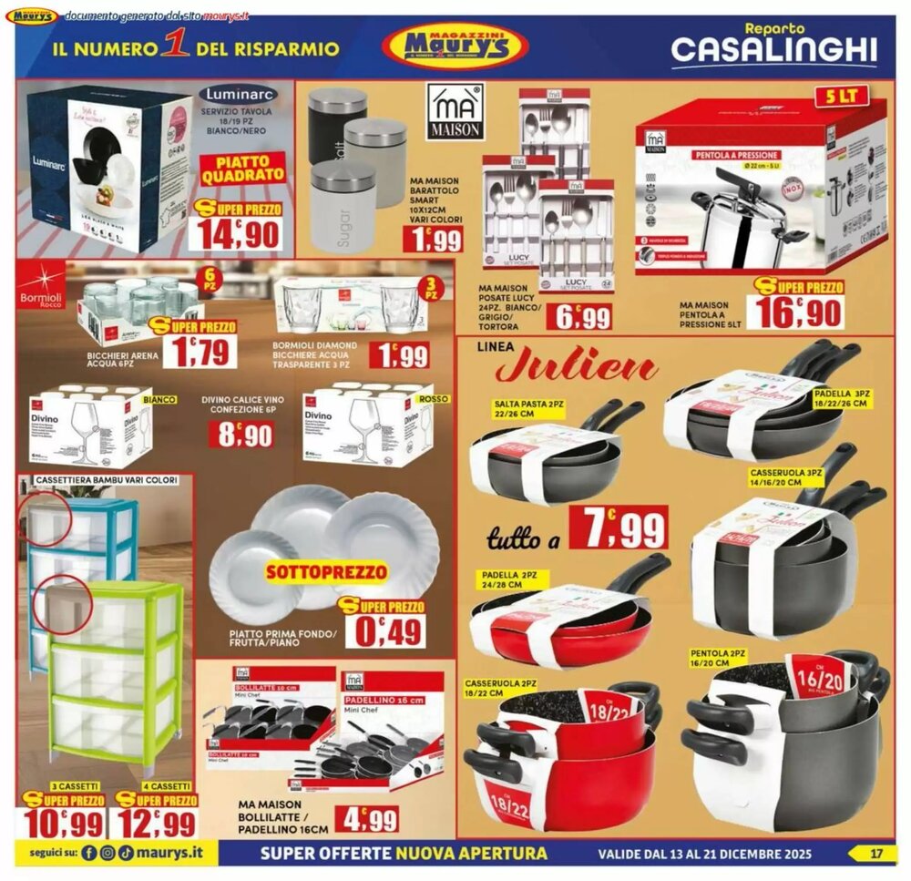 Volantino promozionale Maury's  valide dal 13/12/2025 - Pagina 17.