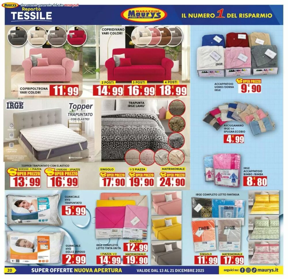 Volantino promozionale Maury's  valide dal 13/12/2025 - Pagina 20.
