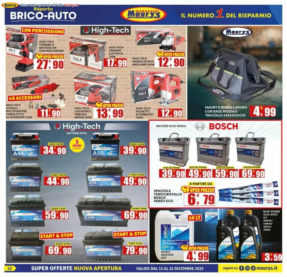 Volantino promozionale Maury's  valide dal 13/12/2025 - Pagina 22.