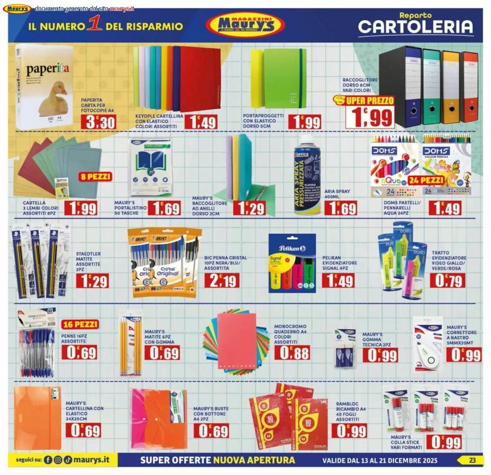 Volantino promozionale Maury's  valide dal 13/12/2025 - Pagina 23.