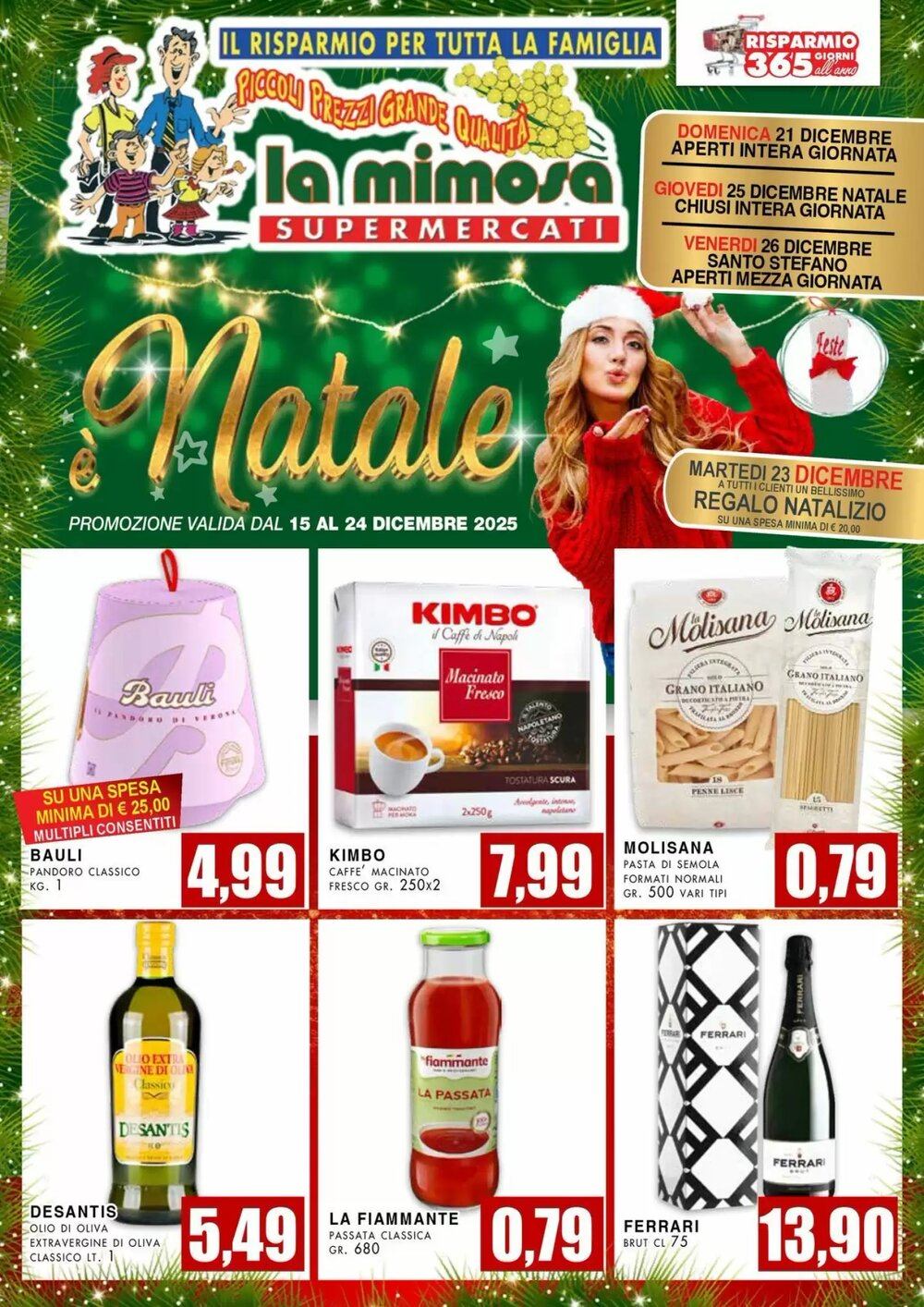 Volantino promozionale La Mimosa Supermercati  valide dal 15/12/2025 - Pagina 1.