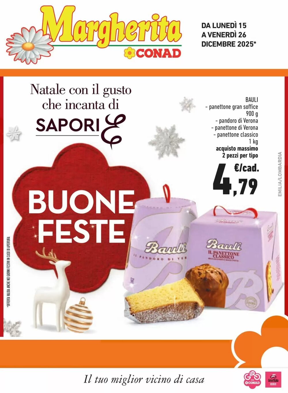 Volantino promozionale Conad Margherita  valide dal 15/12/2025 - Pagina 1.