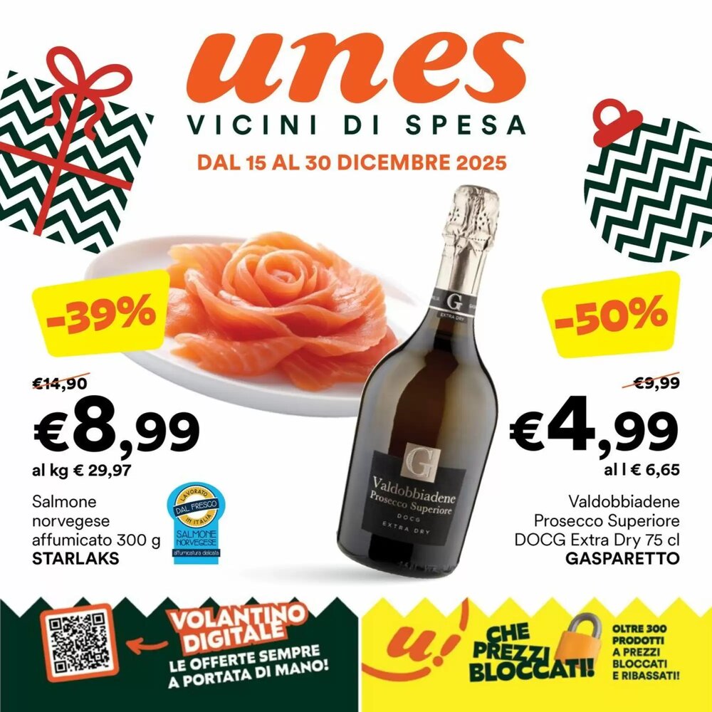 Volantino promozionale Unes  valide dal 15/12/2025 - Pagina 1.