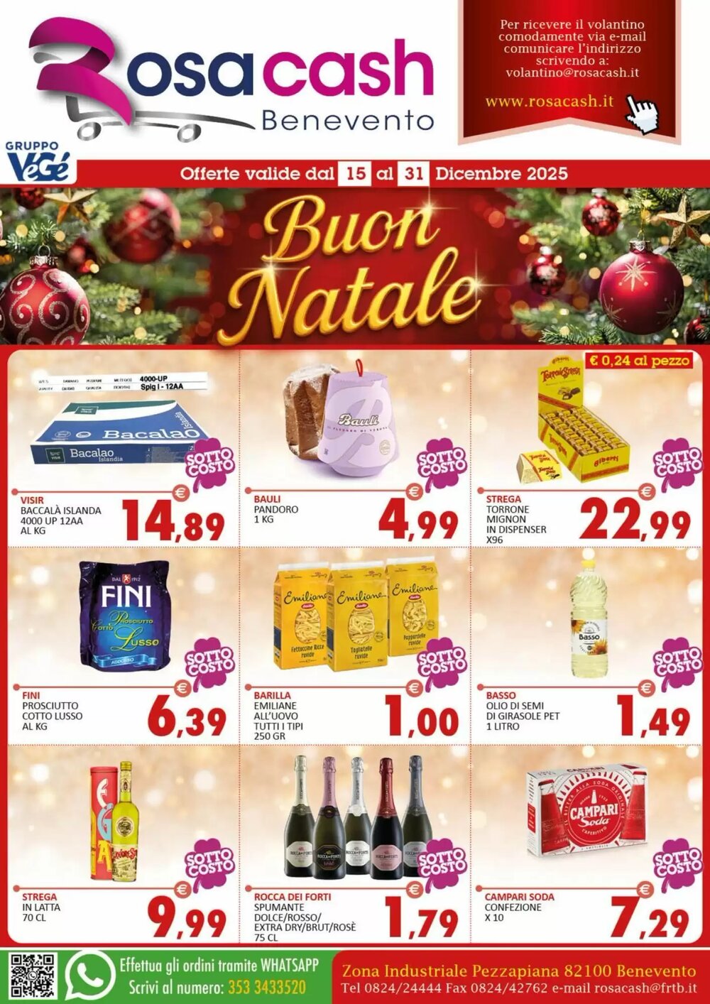 Volantino promozionale Rosa Cash  valide dal 15/12/2025 - Pagina 1.