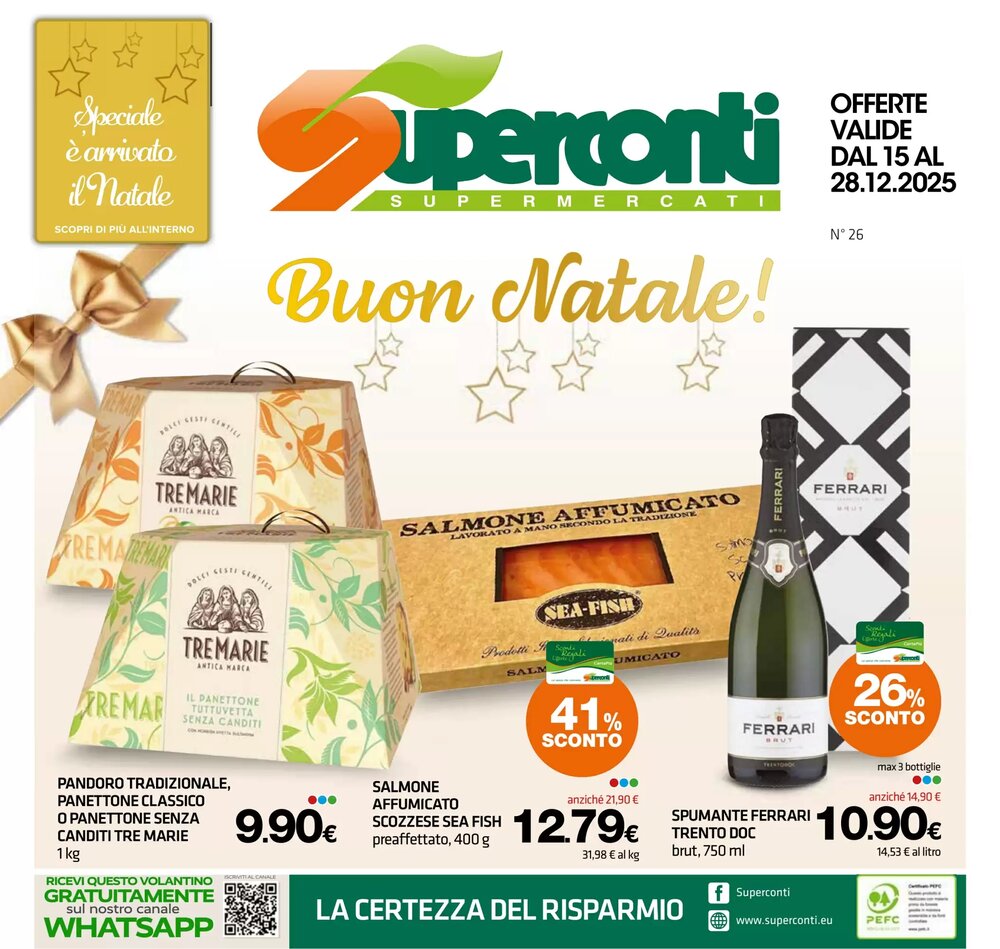 Volantino promozionale Superconti  valide dal 15/12/2025 - Pagina 1.