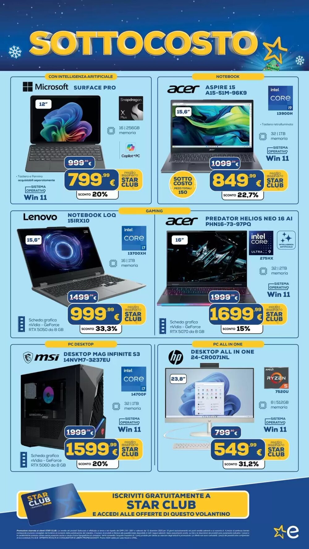 Volantino promozionale Euronics Tufano  valide dal 15/12/2025 - Pagina 4.