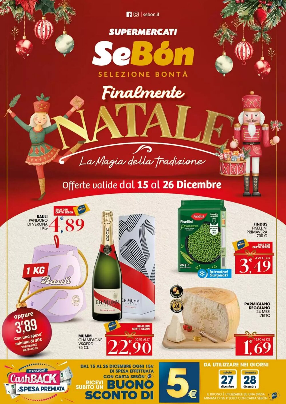 Volantino promozionale SeBón Supermercati  valide dal 15/12/2025 - Pagina 1.