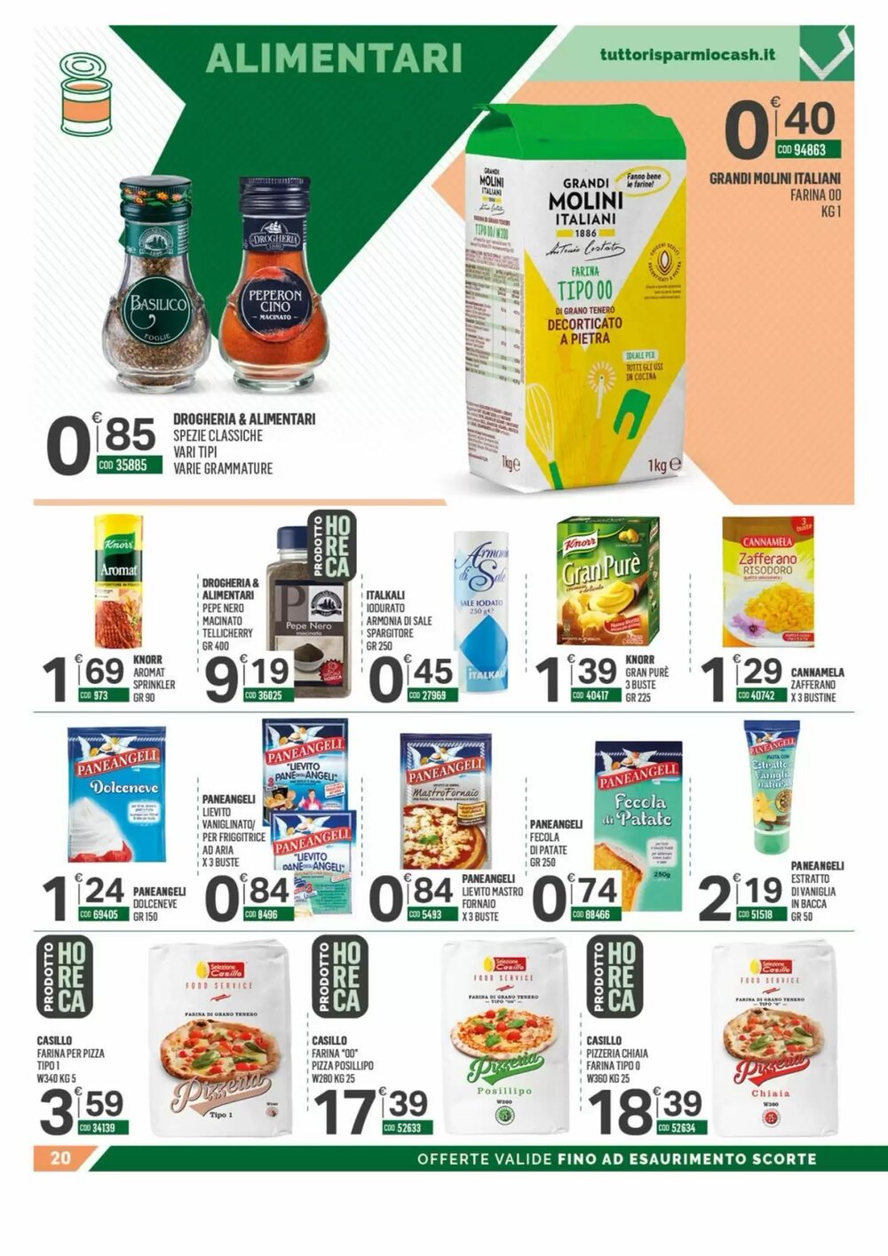 Volantino promozionale Tutto Risparmio Cash&Carry  valide dal 15/12/2025 - Pagina 20.