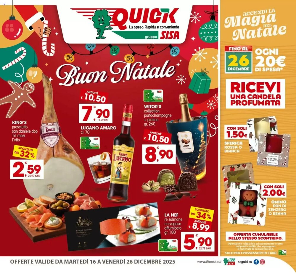 Volantino promozionale Quick Sisa  valide dal 16/12/2025 - Pagina 1.
