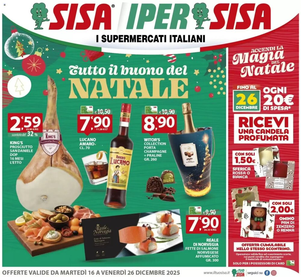 Volantino promozionale Sisa  valide dal 16/12/2025 - Pagina 1.