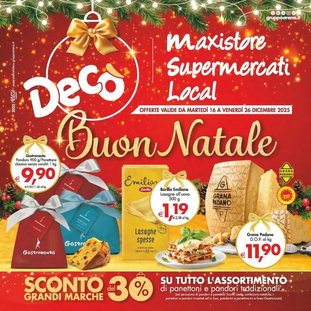 Volantino promozionale Deco Supermercati  valide dal 16/12/2025 - Pagina 1.
