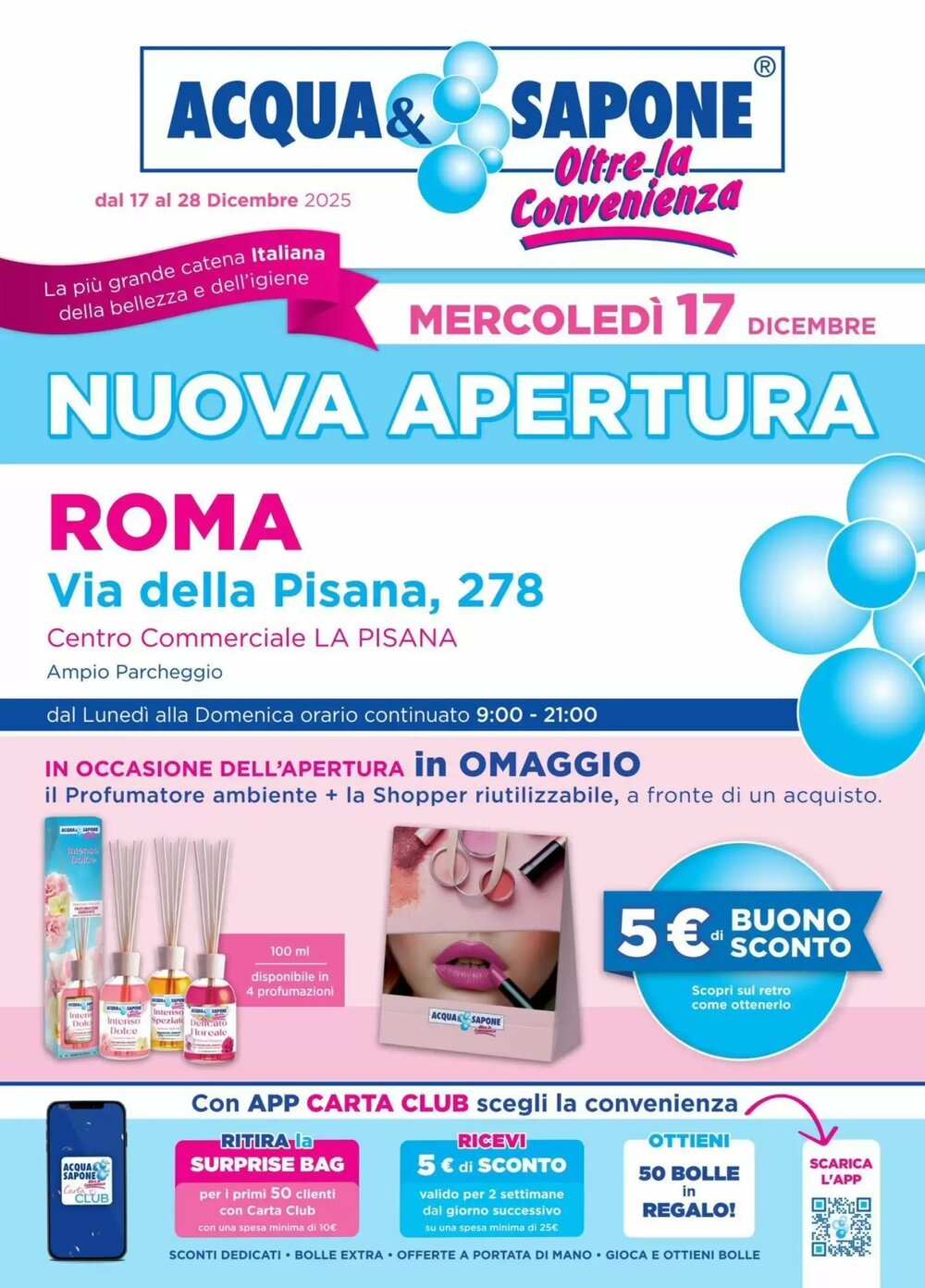Volantino promozionale Acqua & Sapone  valide dal 17/12/2025 - Pagina 1.