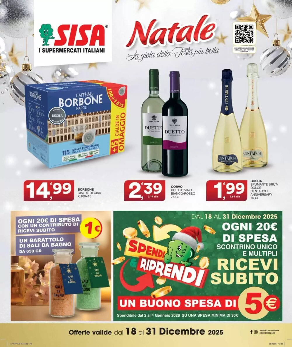 Volantino promozionale Sisa  valide dal 18/12/2025 - Pagina 32.