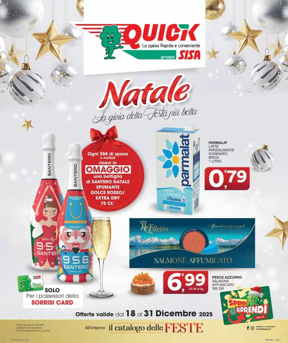 Volantino promozionale Quick Sisa  valide dal 18/12/2025 - Pagina 1.