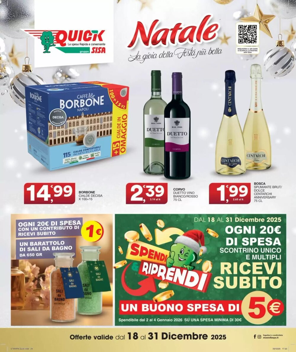Volantino promozionale Quick Sisa  valide dal 18/12/2025 - Pagina 24.