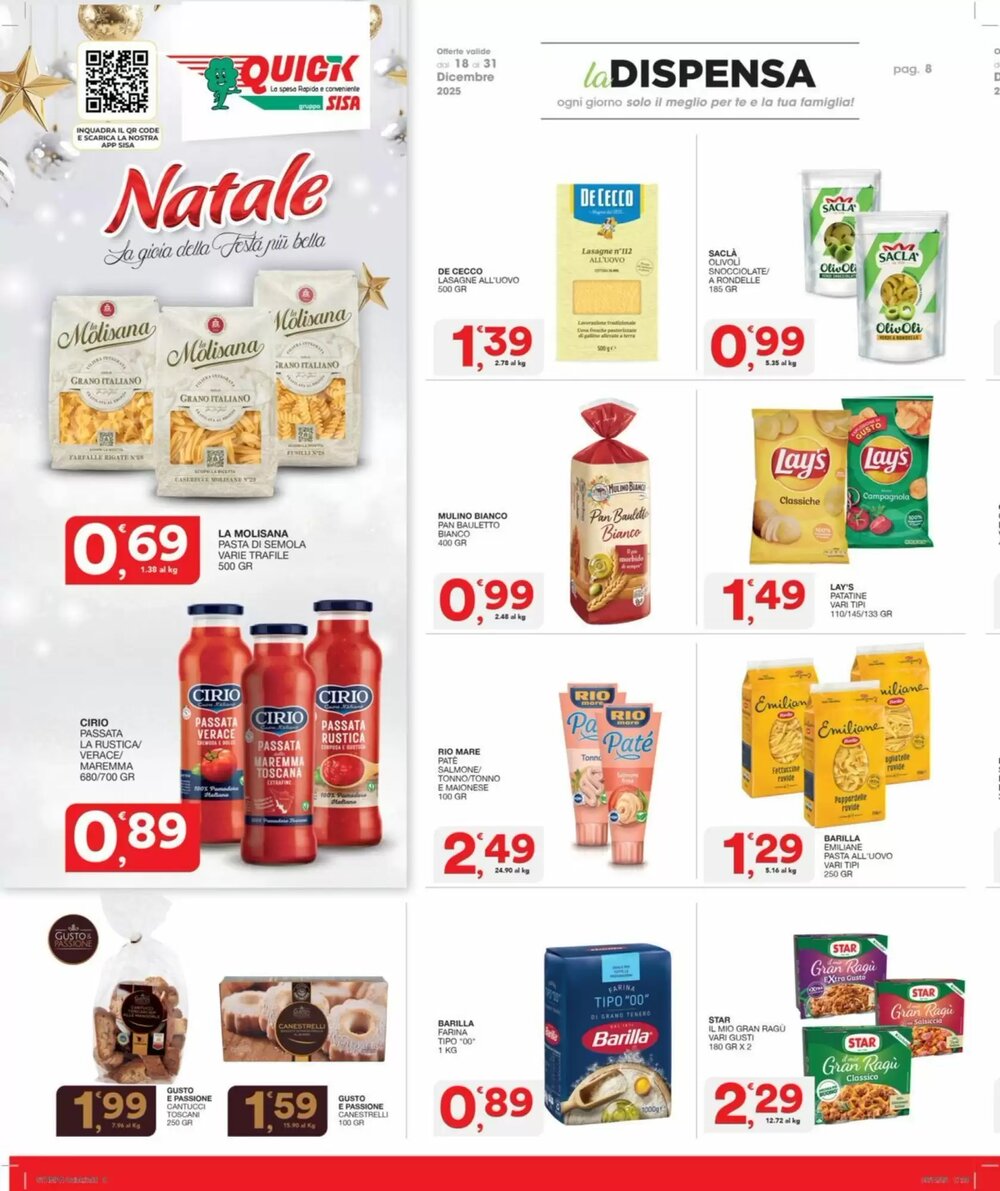 Volantino promozionale Quick Sisa  valide dal 18/12/2025 - Pagina 8.