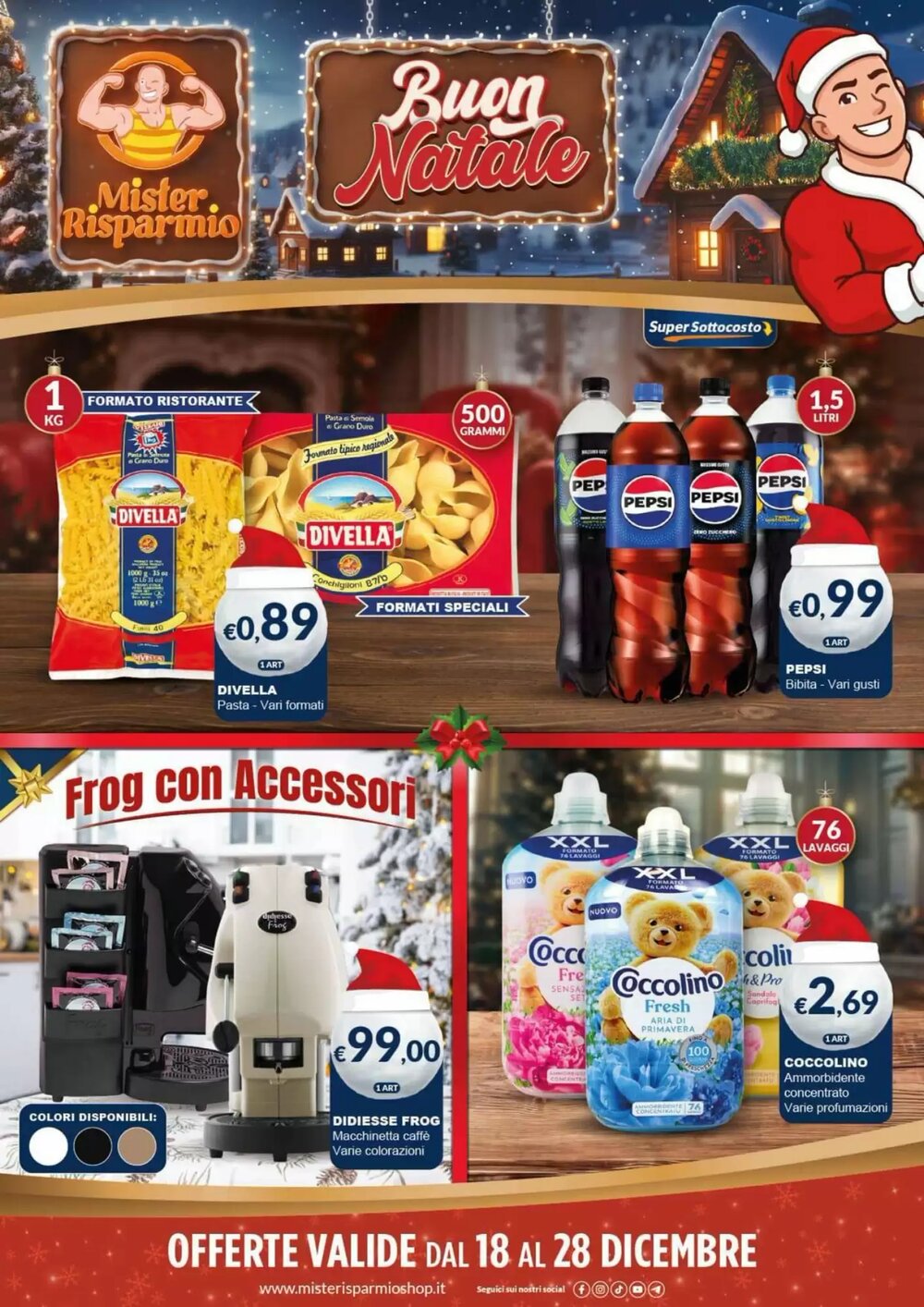 Volantino promozionale Mister Risparmio  valide dal 18/12/2025 - Pagina 1.