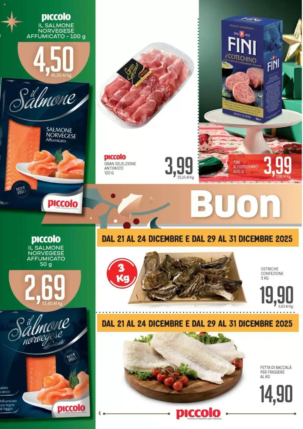 Volantino promozionale Supermercati Piccolo  valide dal 18/12/2025 - Pagina 4.