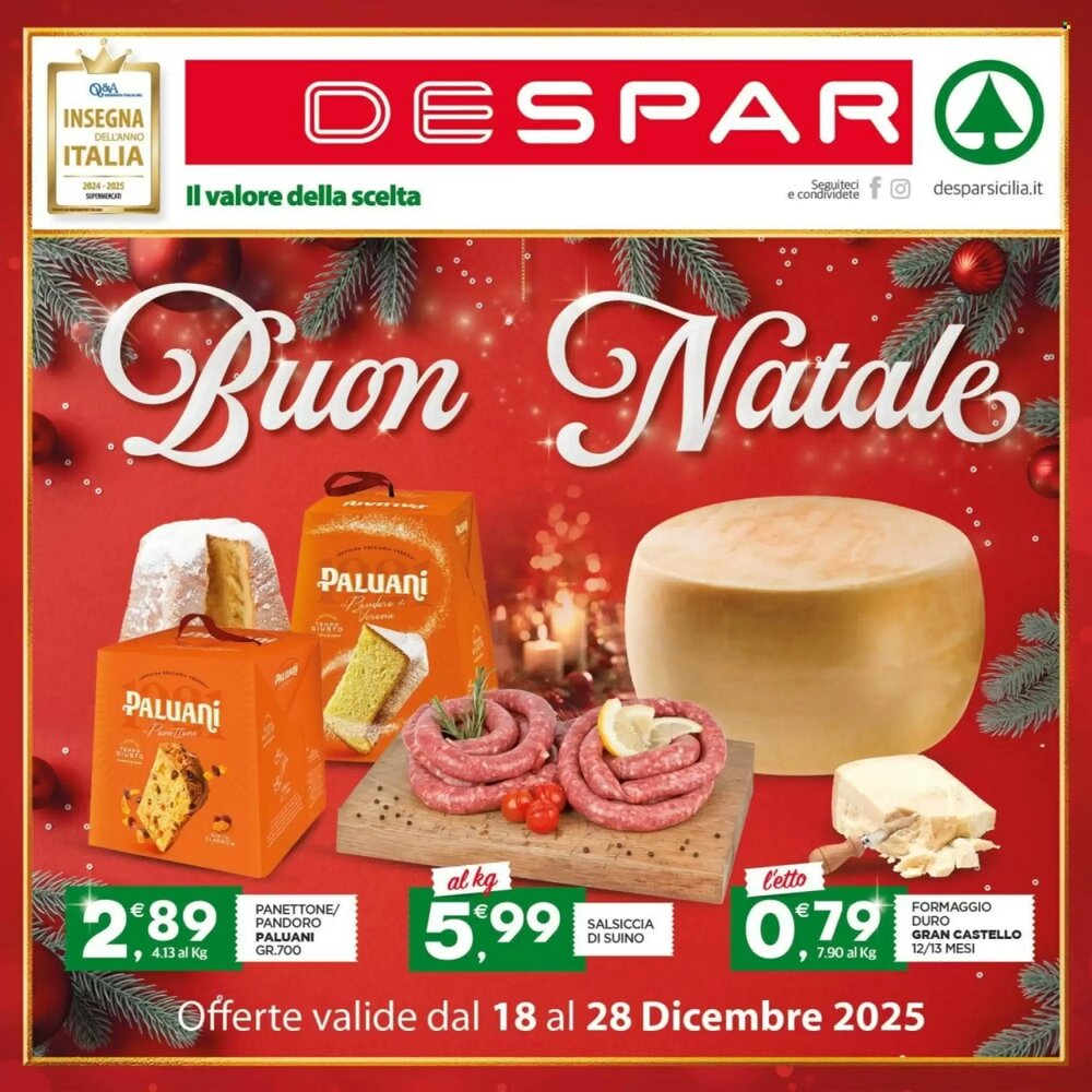 Volantino promozionale Despar Sicilia  valide dal 18/12/2025 - Pagina 1.
