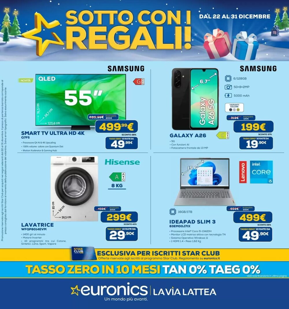 Volantino promozionale Euronics  valide dal 22/12/2025 - Pagina 1.