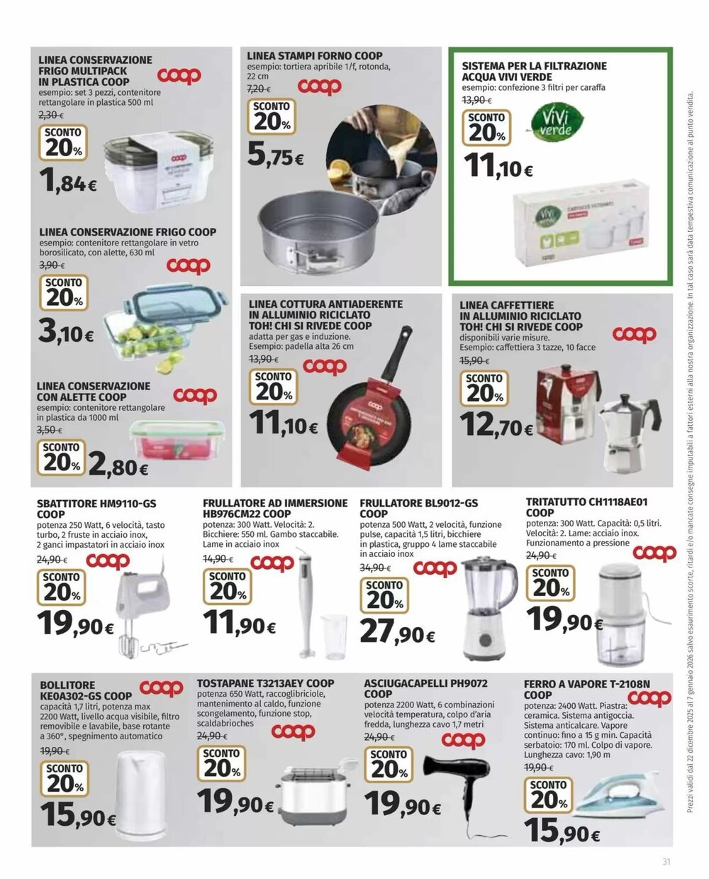 Volantino promozionale Coop  valide dal 22/12/2025 - Pagina 31.