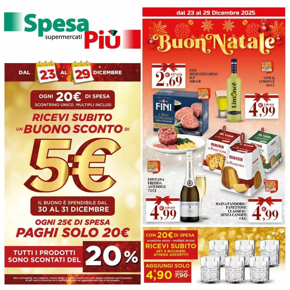 Volantino promozionale SpesaPiù Supermercati  valide dal 23/12/2025 - Pagina 1.