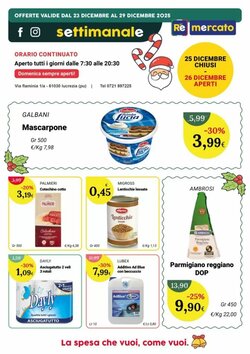 Volantino promozionale Re Mercato Lucrezia  valide dal 23/12/2025