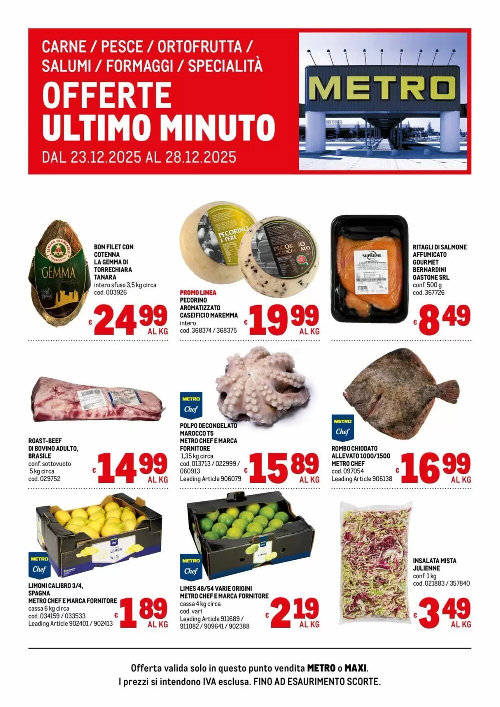 Volantino promozionale Metro  valide dal 23/12/2025 - Pagina 1.