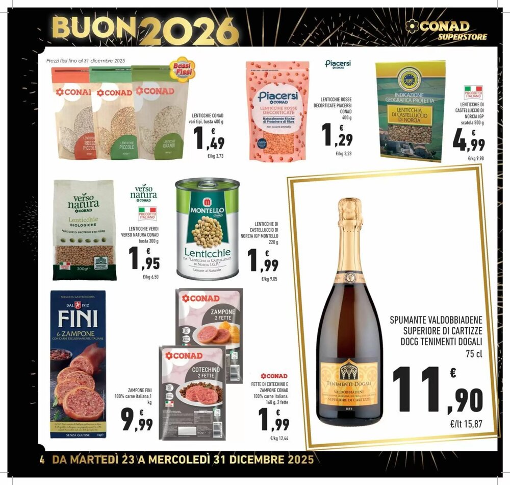 Volantino promozionale Conad Superstore  valide dal 23/12/2025 - Pagina 4.