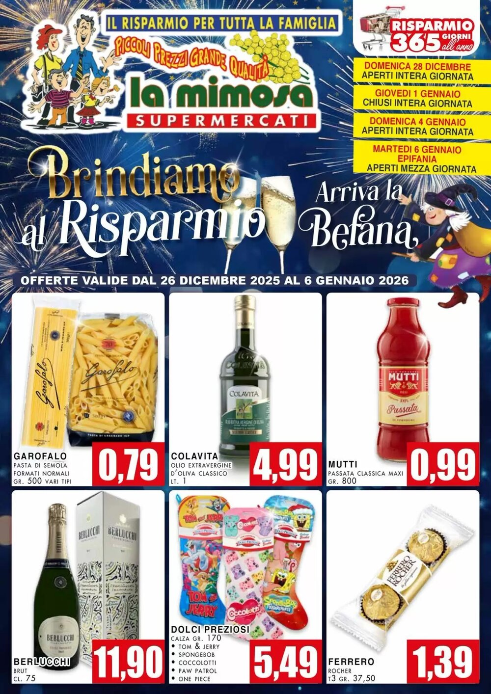 Volantino promozionale La Mimosa Supermercati  valide dal 26/12/2025 - Pagina 1.