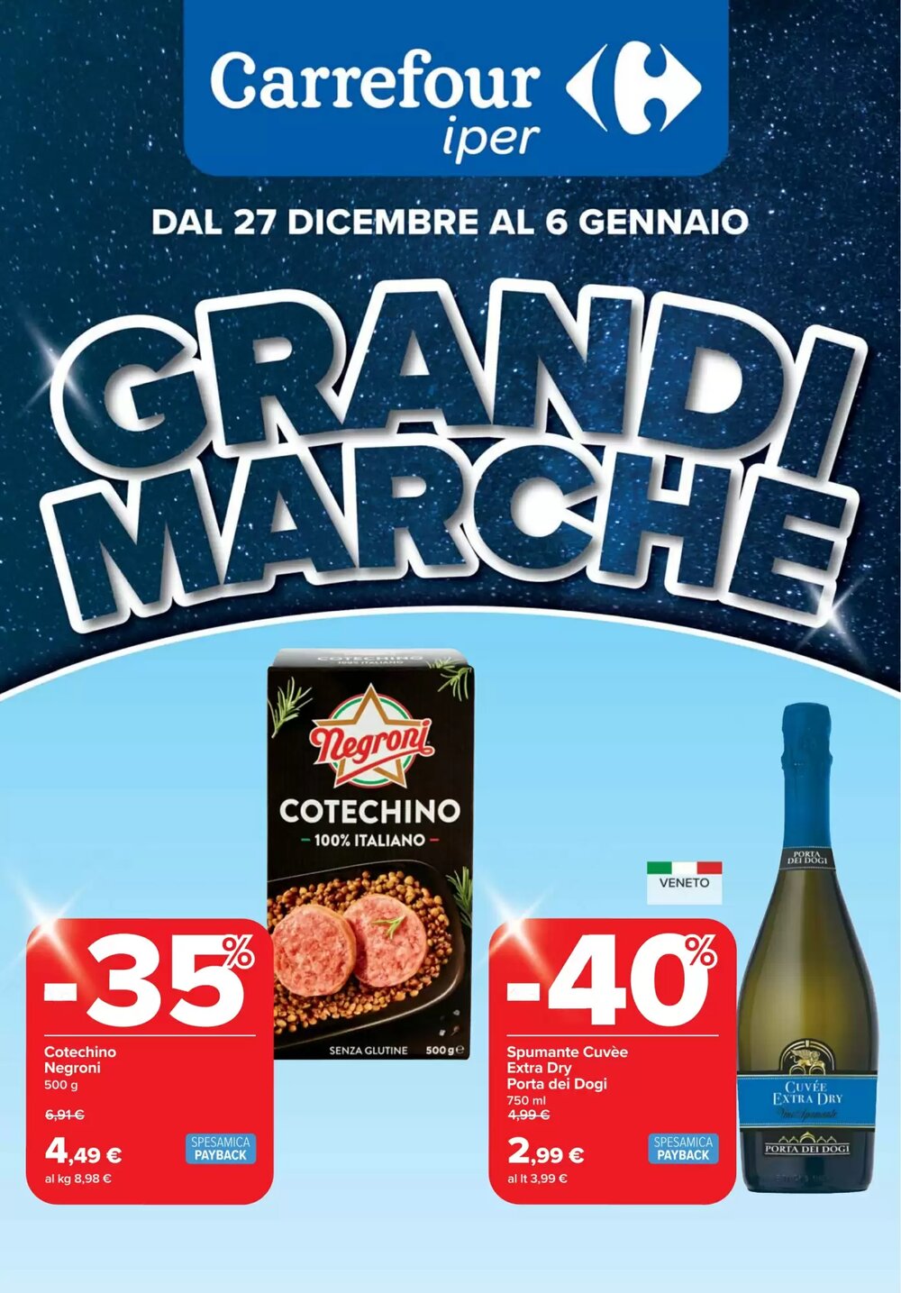Volantino promozionale Carrefour  valide dal 27/12/2025 - Pagina 1.