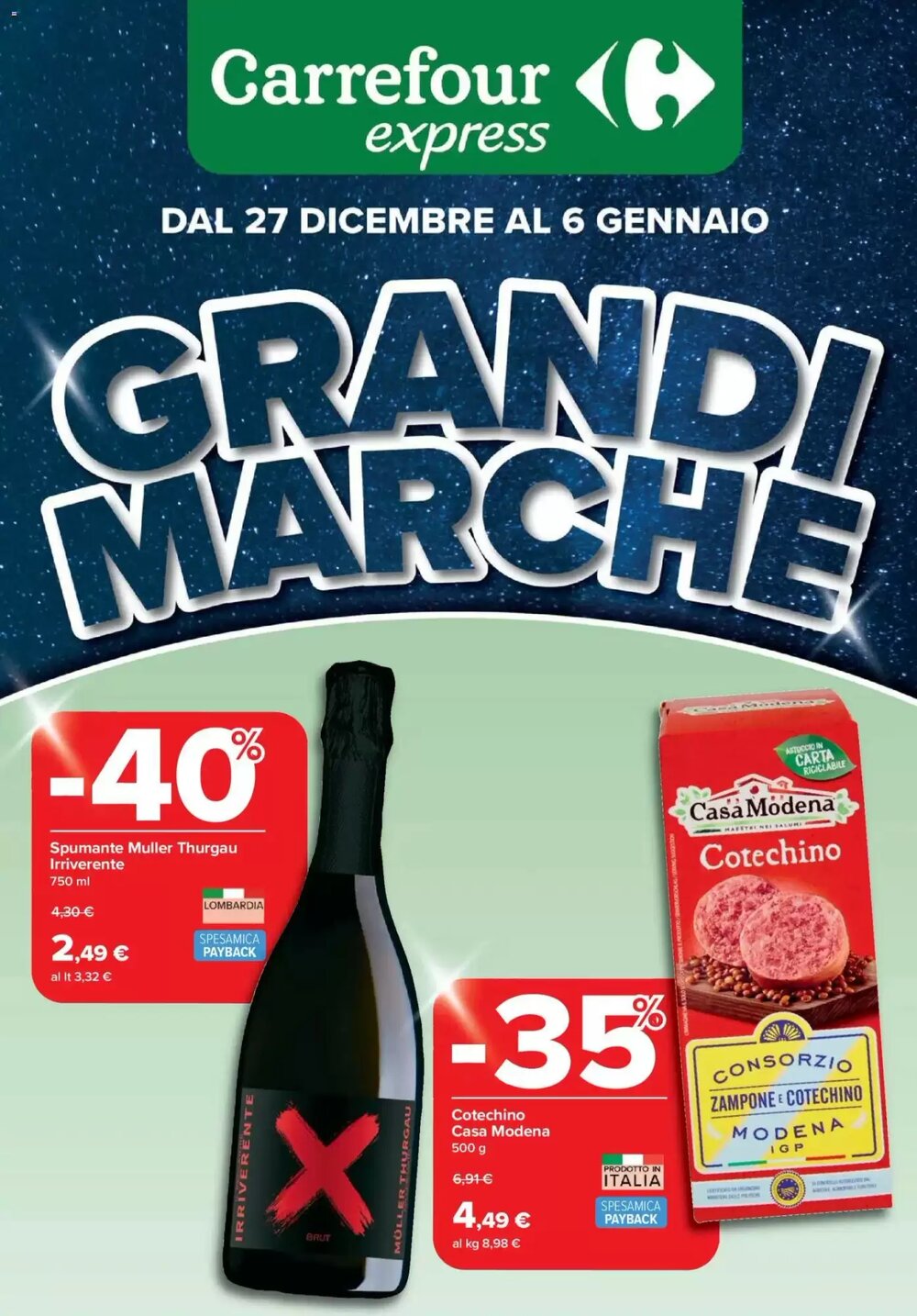 Volantino promozionale Carrefour Express  valide dal 27/12/2025 - Pagina 1.