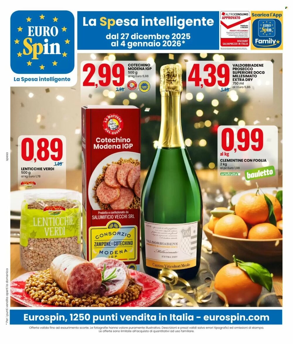Volantino promozionale Eurospin  valide dal 27/12/2025 - Pagina 1.