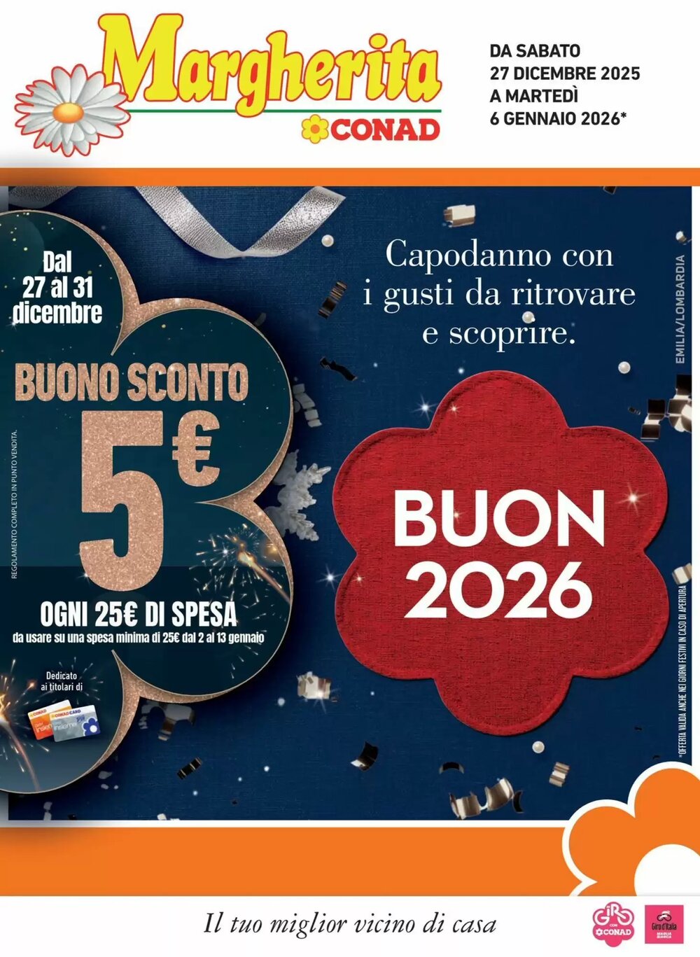 Volantino promozionale Conad Margherita  valide dal 27/12/2025 - Pagina 1.