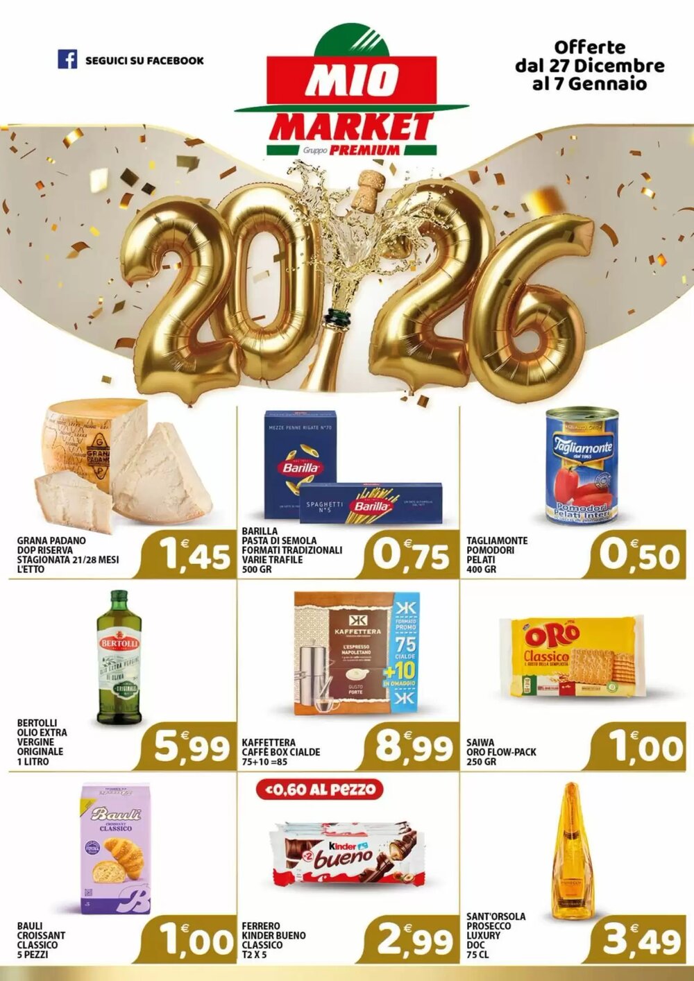 Volantino promozionale Mio Market valide dal 27/12/2025 - Pagina 1.