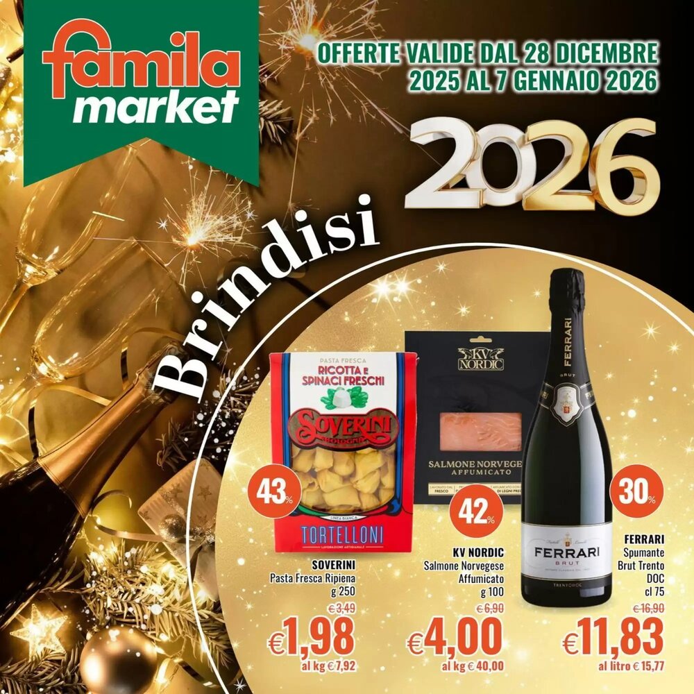 Volantino promozionale Famila Market  valide dal 27/12/2025 - Pagina 1.