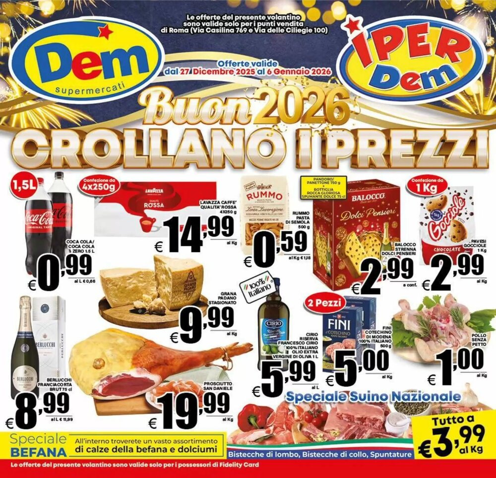 Volantino promozionale DEM  valide dal 27/12/2025 - Pagina 1.