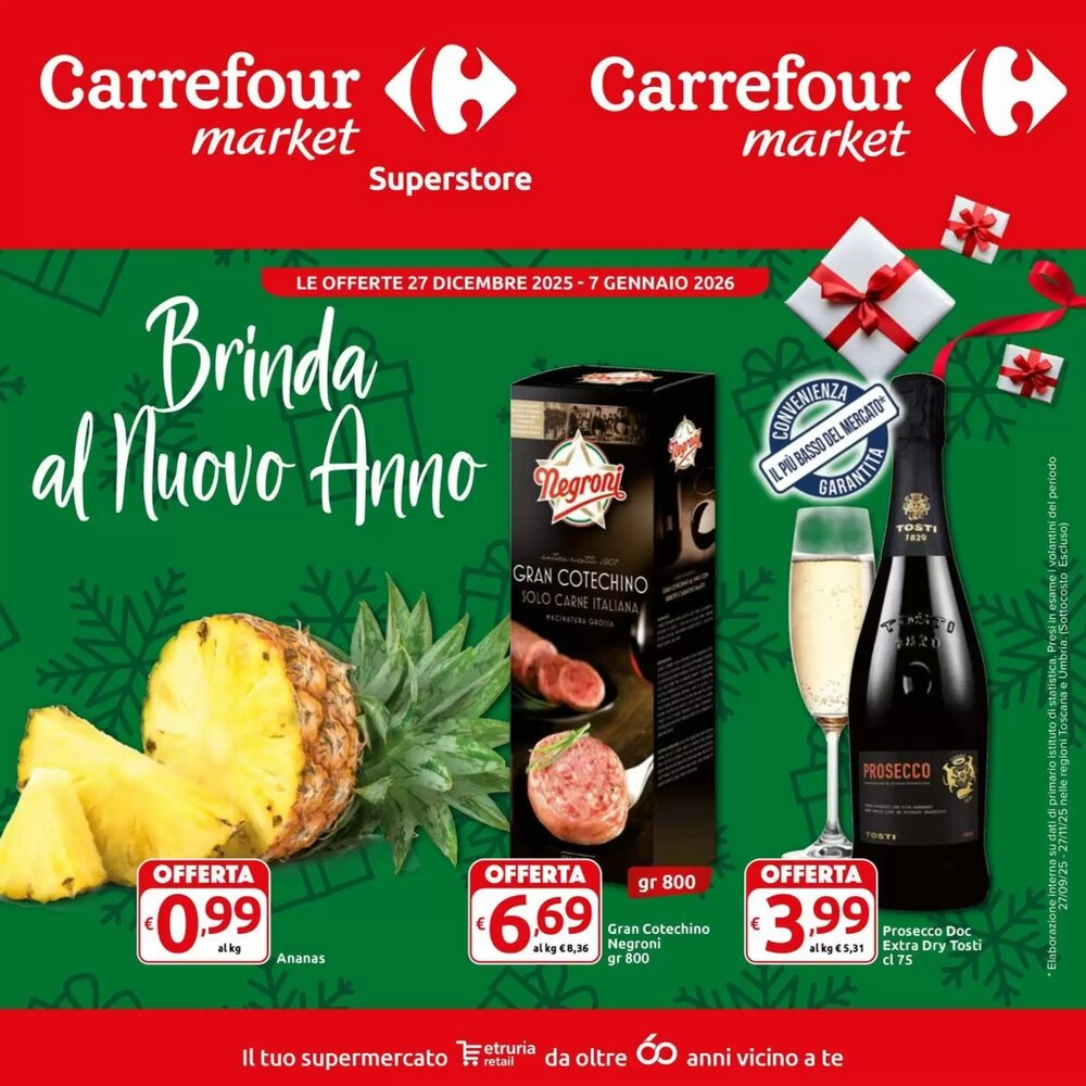 Volantino promozionale Carrefour Market  valide dal 27/12/2025 - Pagina 1.