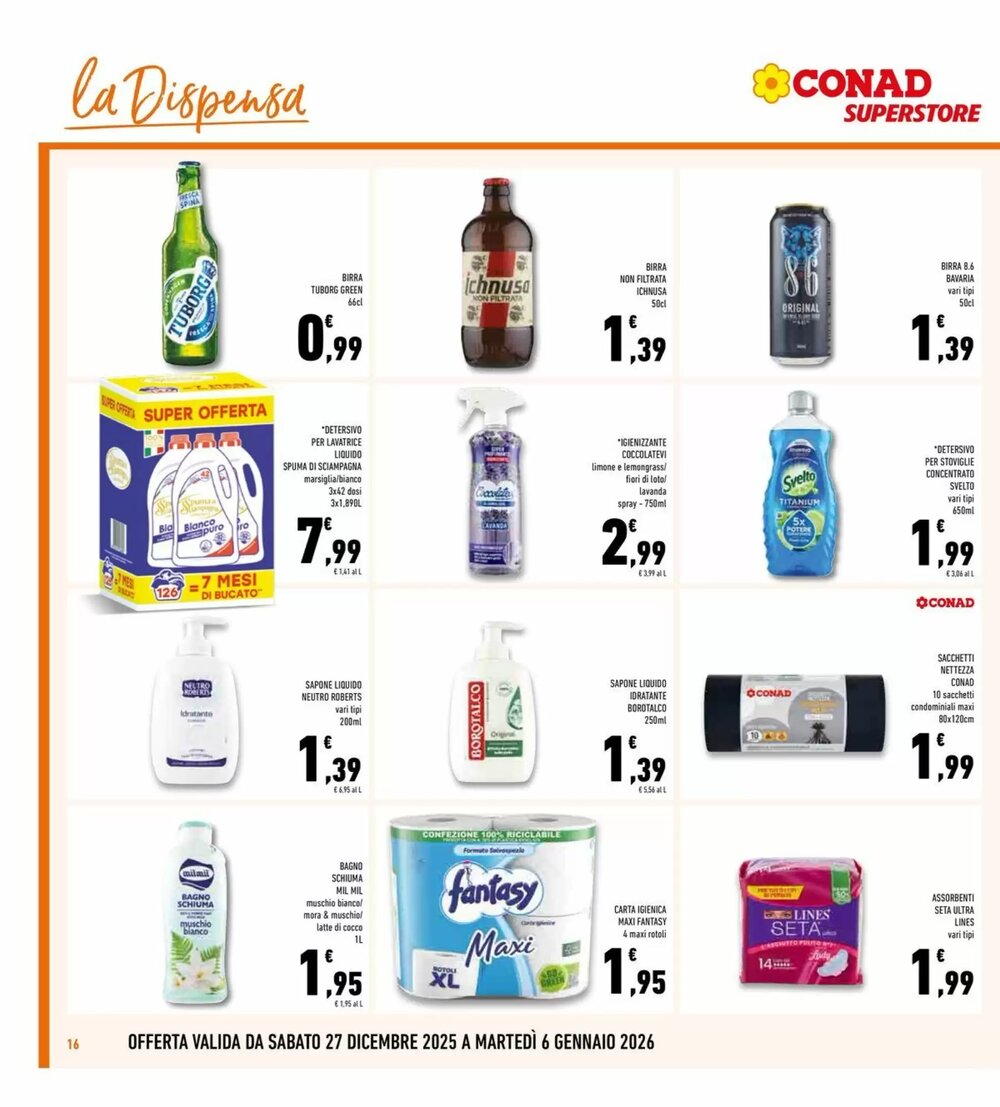 Volantino promozionale Conad Superstore  valide dal 27/12/2025 - Pagina 16.