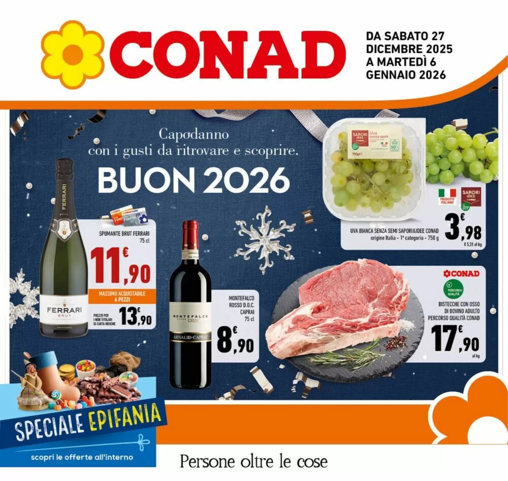 Volantino promozionale Conad  valide dal 27/12/2025 - Pagina 1.