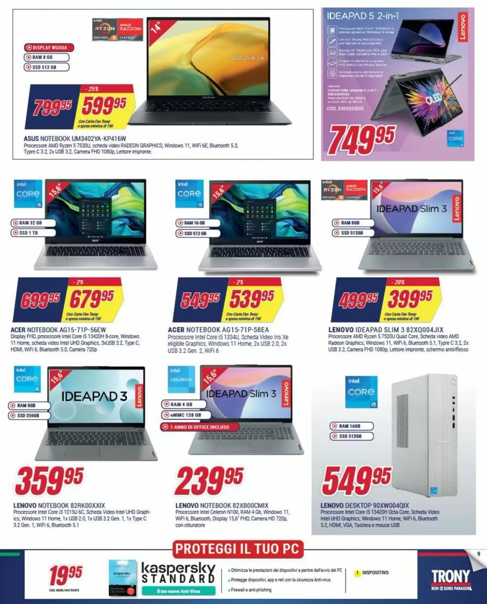 Volantino promozionale Trony  valide dal 27/12/2025 - Pagina 9.