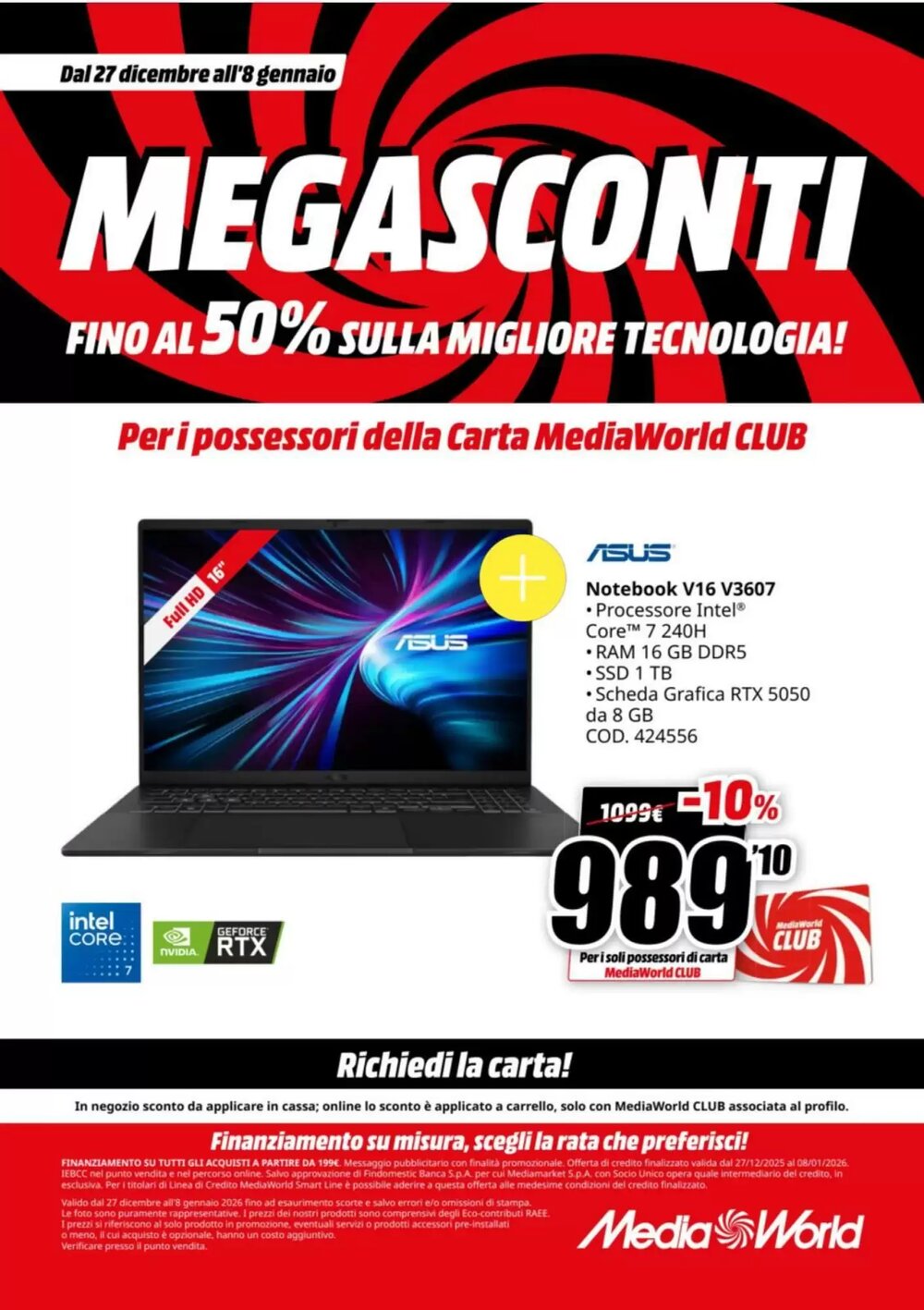 Volantino promozionale MediaWorld  valide dal 27/12/2025 - Pagina 16.