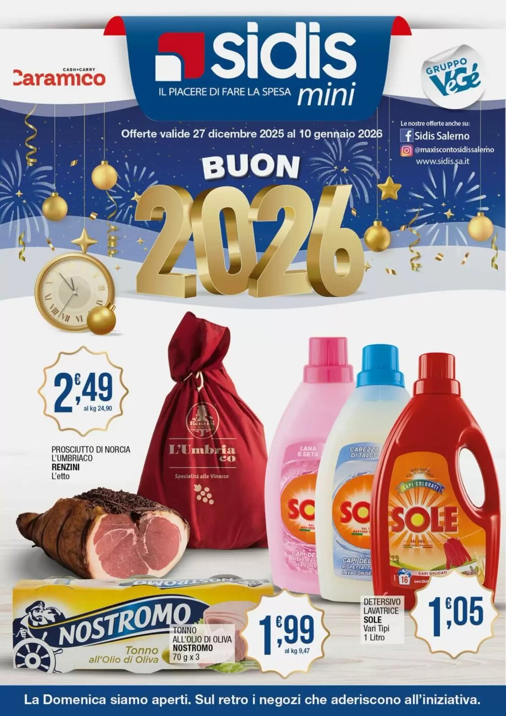 Volantino promozionale Sidis  valide dal 27/12/2025 - Pagina 1.