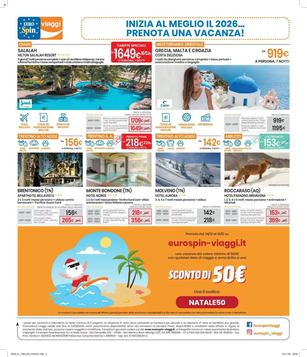 Volantino promozionale Eurospin  valide dal 27/12/2025 - Pagina 1.