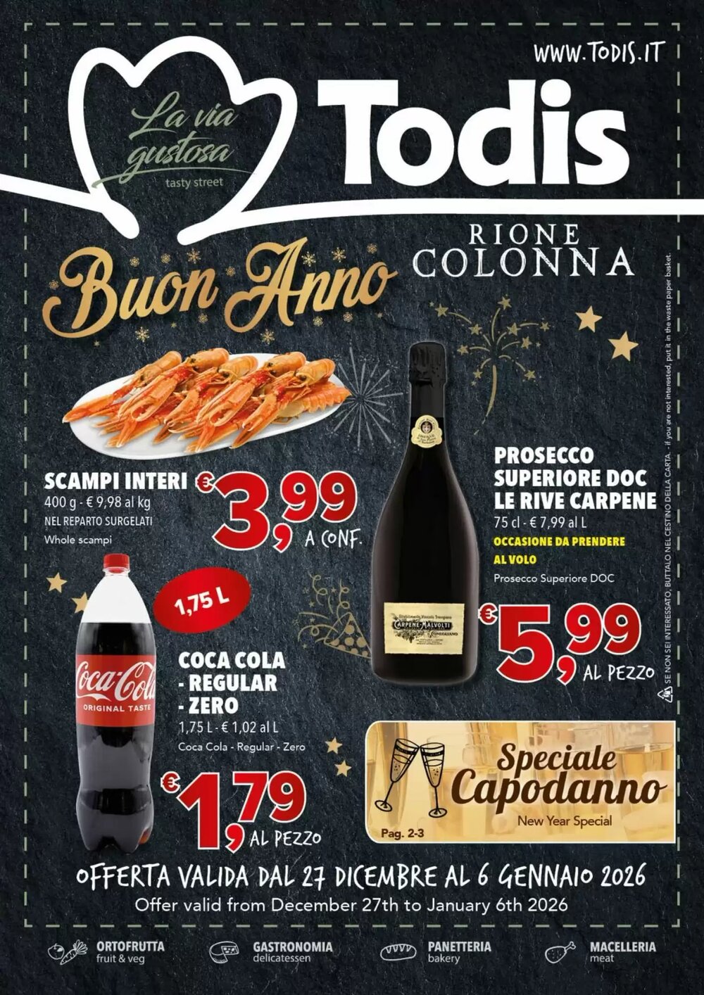 Volantino promozionale Todis  valide dal 27/12/2025 - Pagina 1.