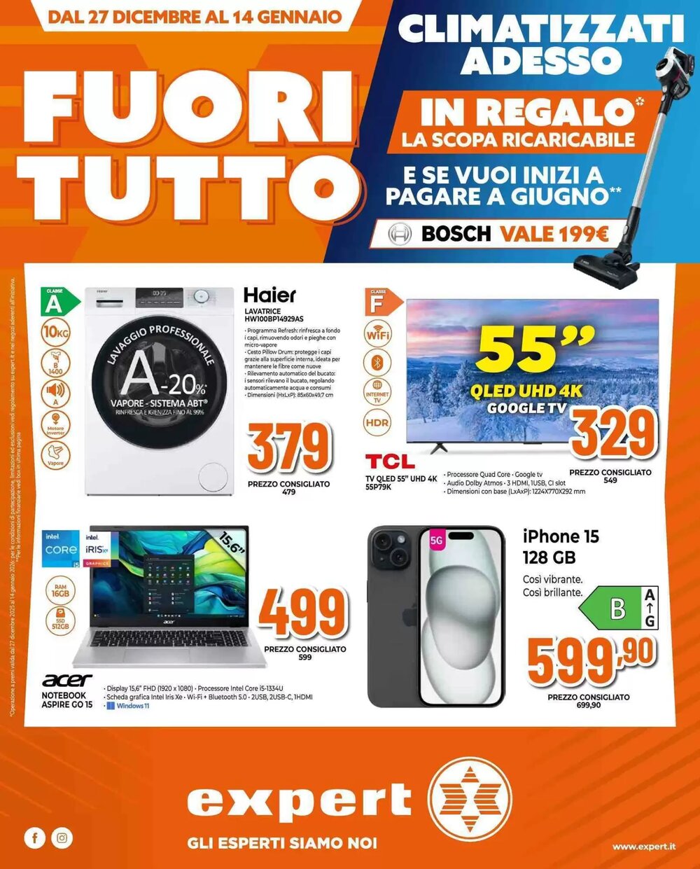 Volantino promozionale Expert  valide dal 27/12/2025 - Pagina 1.
